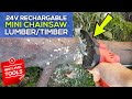 Cordless Mini Chainsaw Review - Worth the money? Can it Cut Timber , Studs & Lumber?