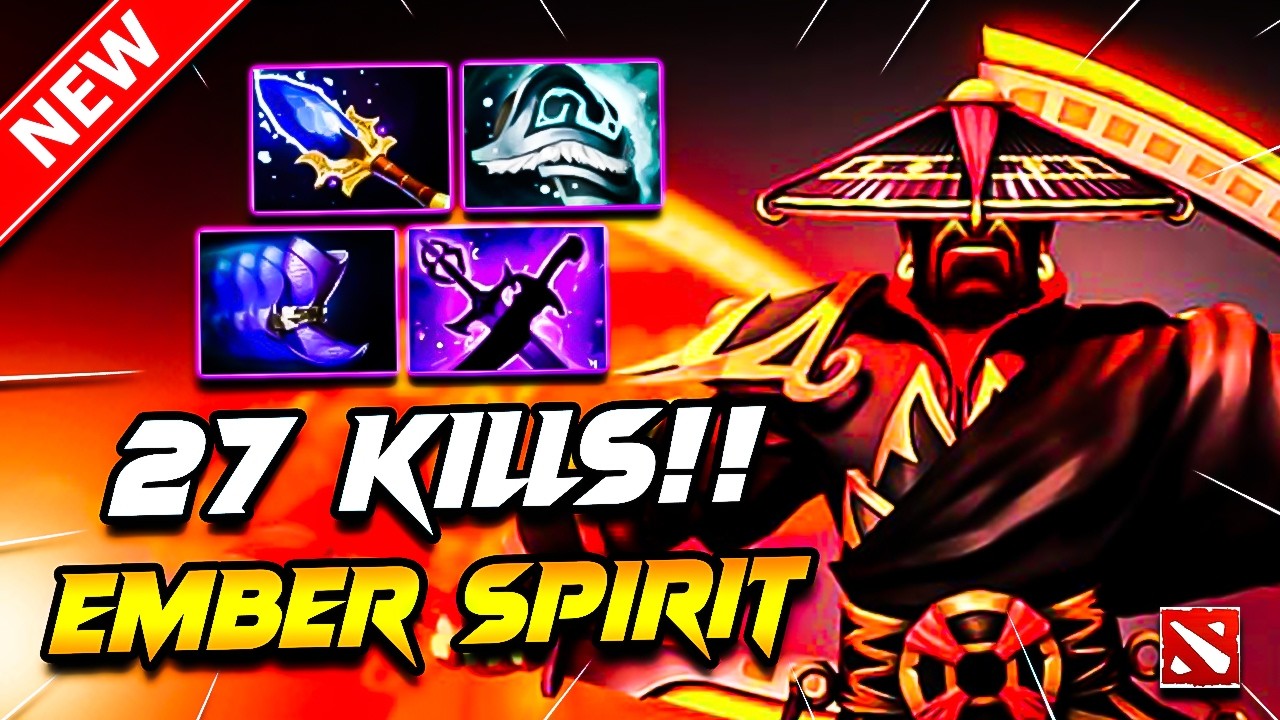 EMBER SPIRIT Dota 2 Gameplay | x27 Kills!! Ember Spirit DOTA 2 Carry Build Pro Gameplay 7.40