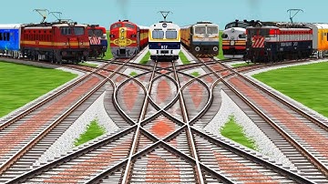 SAVEN RAILS PASSING FOR CURVED BRANCHED RAILRAOD TRACKS BUNPY RAILRAOD TRACKS train world 5 sim 