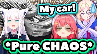 GTA: Miko & Fubuki Destroy Aki’s New Car, Commit Crimes 【ENG Sub / hololive】