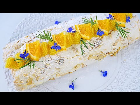 Меренговый Рулет с АПЕЛЬСИНОВЫМ КУРДОМ 🍥 Все тонкости приготовления 🍥