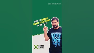 How To Quickly Insert Blank Rows In Ms Excel | Excel Tips & Tricks #shorts #ytshorts #exceltips