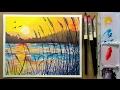 Golden Sunset Beginner Watercolor 3 Color REAL TIME Tutorial
