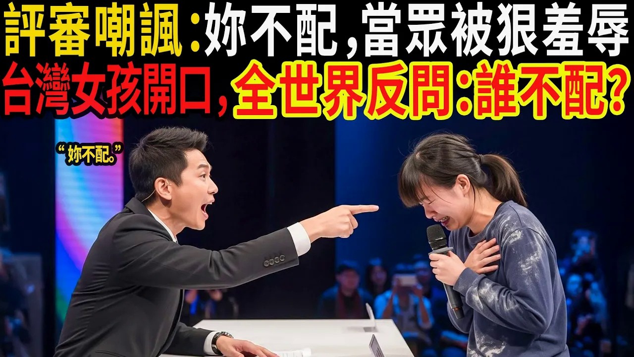 「這首歌你絕對不能錯過」評審嘲諷：『妳不配。』但當臺灣女孩開口，全世界都反問：到底誰不配？#感人故事 #老年故事 #口述故事 #人生故事
