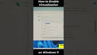 How to Enable Virtualization on Windows 11 #virtualization #windows11