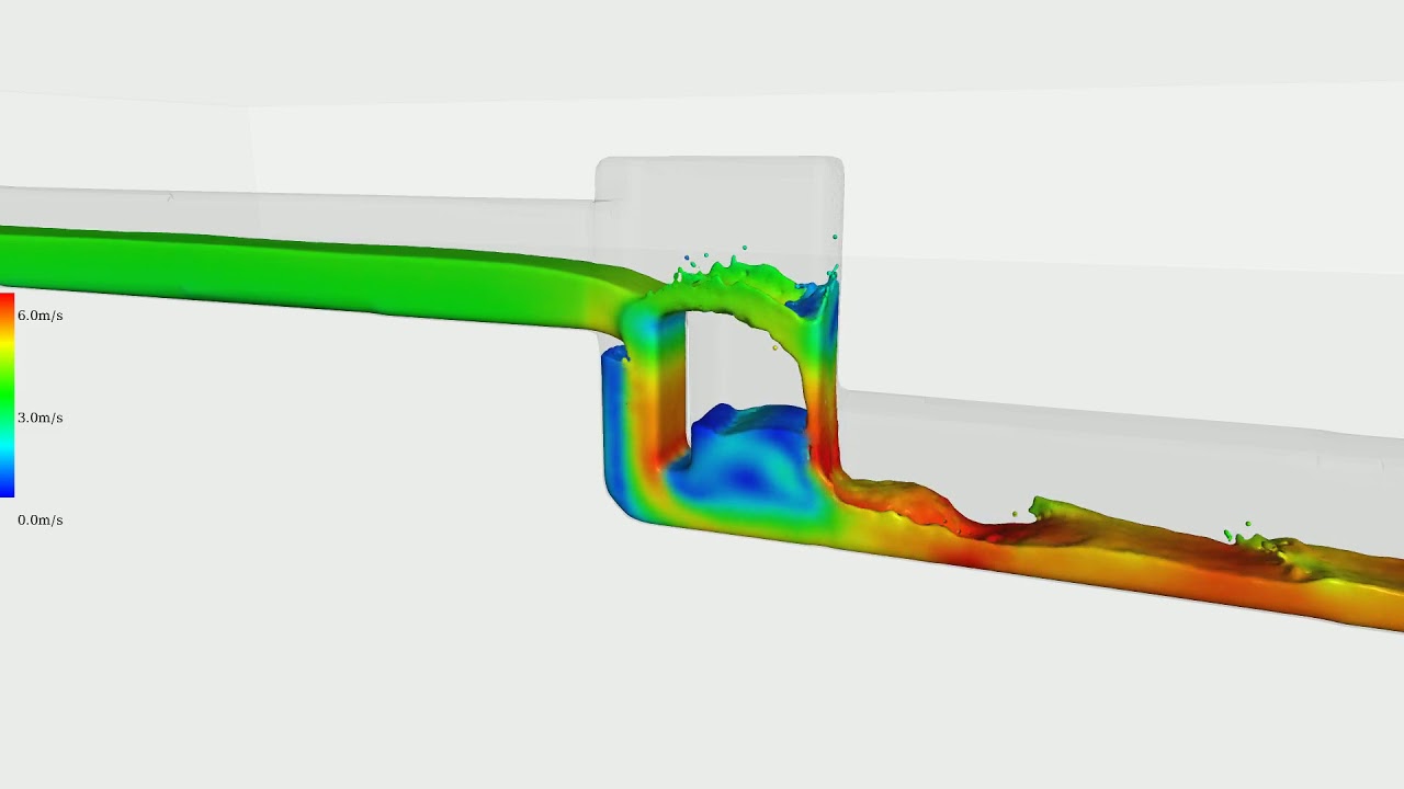 3D Simulation of a drop shaft - YouTube