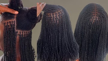 How to micro twist: synthetic hair  looks like Afro bulk hair #twist #twostrandtwist #microtwist 