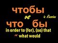 № 91  Изучаем русский: ЧТОБЫ и ЧТО БЫ