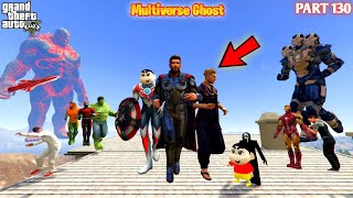 Multiverse Ghost Can Shin Chan Franklin Ironman Save Thor Hulk From Attack Of Monster in GTA5 #130 screenshot 2