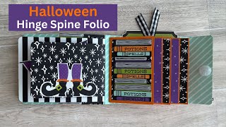How to Make a Halloween Hinge Spine Folio with Waterfall Pages & Mini Book Embellishment