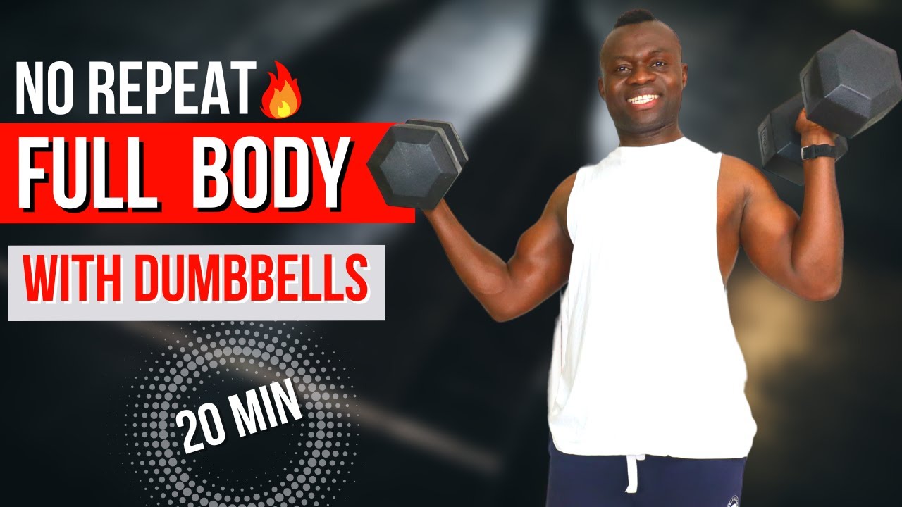 15 Minute Full Body Dumbbell Workout [No Repeats] - YouTube
