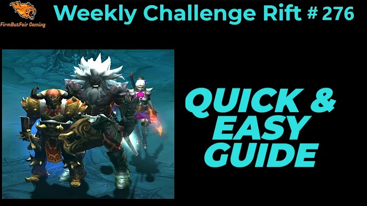 Diablo 3: NA Challenge Rift #276 - Quick & Easy Guide - Maps & Everything you need for a quick time!