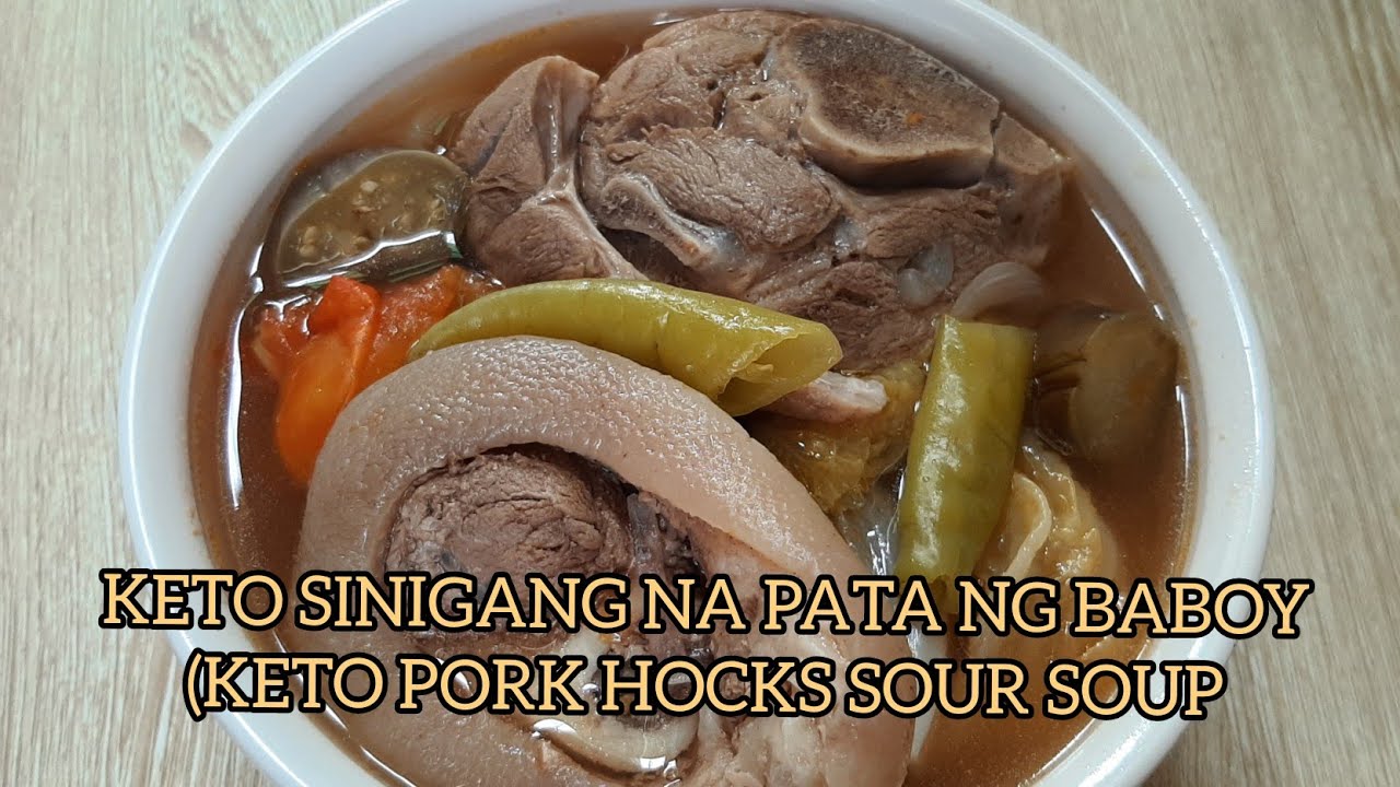 HOW TO COOK KETO SINIGANG NA PATA NG BABOY (KETO PORK HOCKS SOUR SOUP