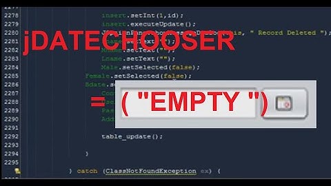 How to clear JdateChooser  java ?