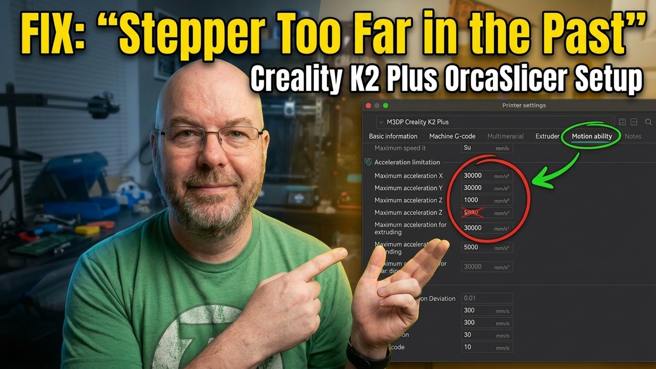 Creality K2 Plus: Fix "Stepper Too Far in the Past" (OrcaSlicer Setup)