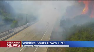 Grizzly Creek Fire Closes I-70, Grows To 1400 Acres Near Glenwood Springs