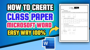How to Create Question Paper in MS Word | Easy Question Paper Design Tutorial