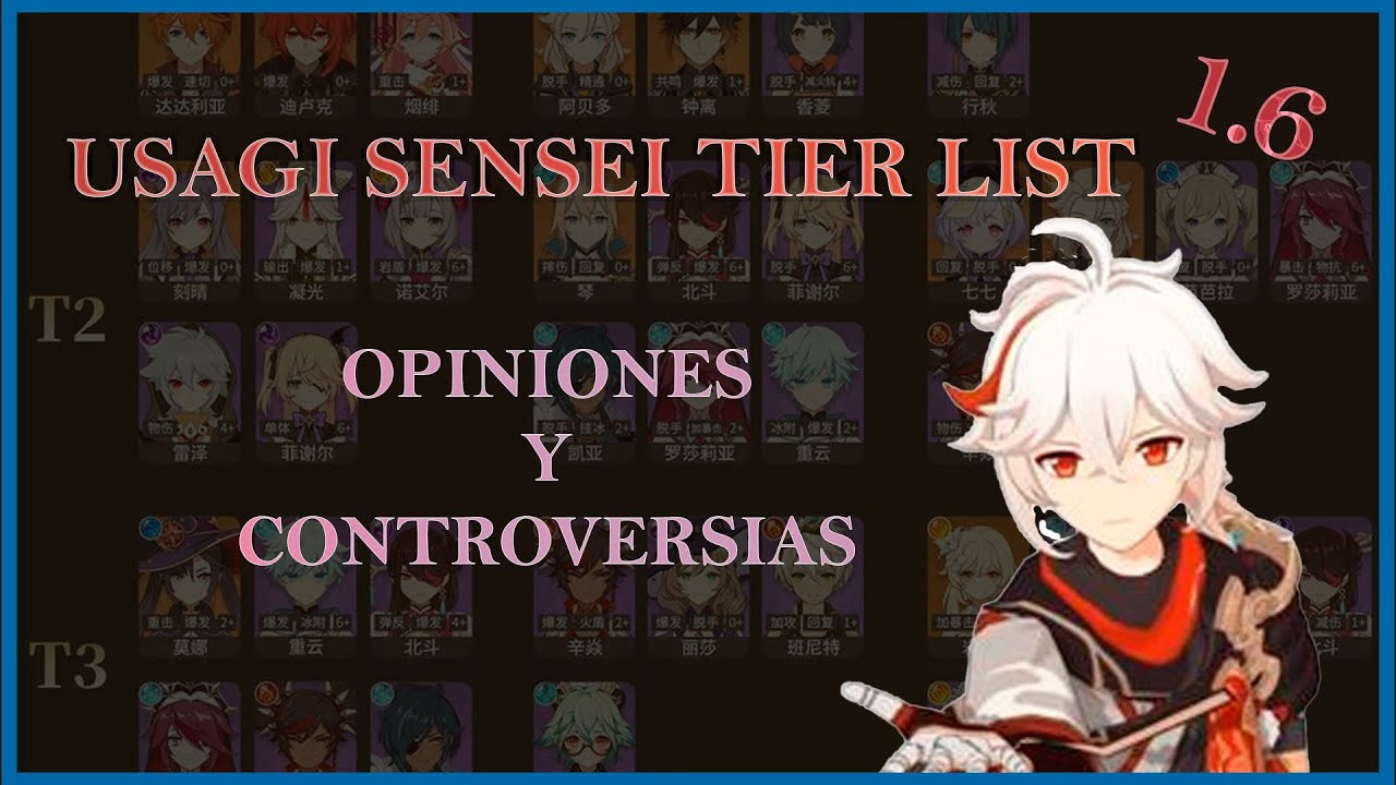 Tier List De Usagi Sensei De La 1 6 Mi Opinion Y Las Controversias Acerca De Esto Youtube