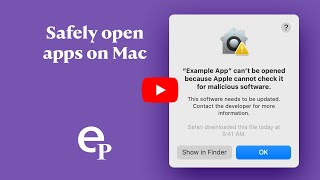 Error Message when opening our Apps on MacOs
