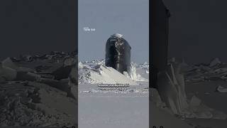 The Moment a Nuclear-Powered Submarine Escapes the Ice Shelf #shorts #submarine #facts