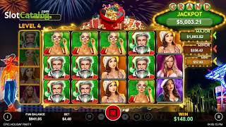 Epic Holiday Party slot from RTG - Gameplay (Big Win & Free Spins) screenshot 4