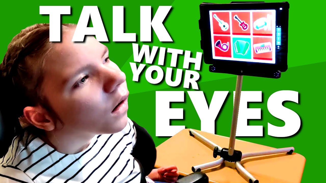 Using the WinSlate Enable Eyes device for the first time // SHE DID GREAT!