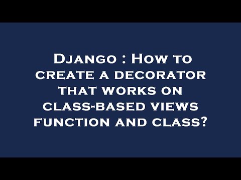 Django : How