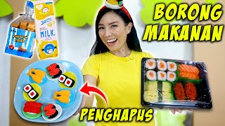 BUYING SNACKS ACCORDING TO ERASERS!! THERE'S DONUTS, SUSHI, FRENCH FRIES, BISCUITS! Funny Challenge