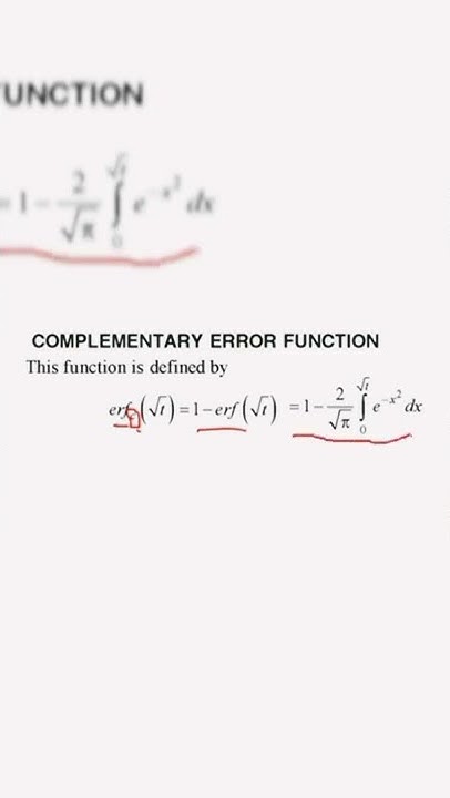 Complementary Error Function and Laplace Transform - YouTube