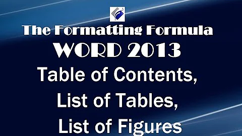 Word 2013   Table of Contents   List of Tables   List of Figures