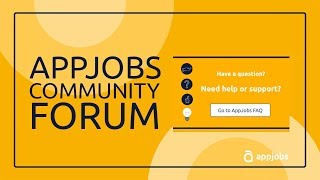 This is the AppJobs Community Forum 👍 | AppJobs.com