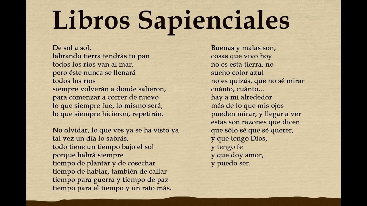 Vox Dei - Libros Sapienciales (Letra)