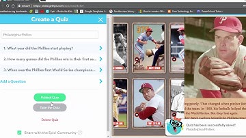 Epic! How to create and submit a quiz.