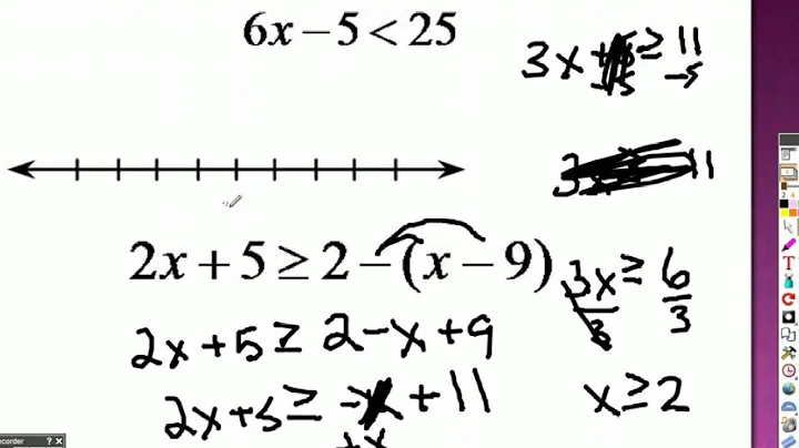 Algebra 2 1.6 Part 1 Examples Solving Linear Inequalities