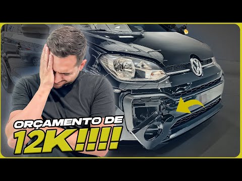 VW UP TSI FOI ATROPELADO POR UMA MOTO!! TROCAMOS A FRENTE TODA??????????