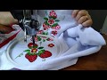 Bordado Máquina Doméstica - Pano de Prato Silkado. Home Machine Embroidery