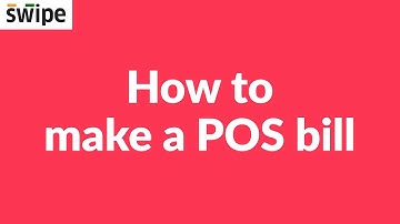 How to make a POS bill | Swipe #gst #POS #invoice