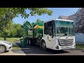 WM Econic Heil Python Recycle Truck Servicing Condos + Bonus New Way Sidewinder!