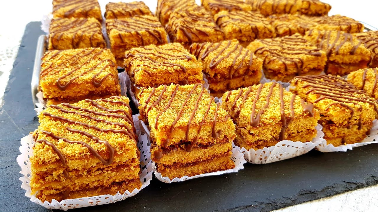 حلويات العيد 2023 / حلوة الطبقات بالعسل اقتصادية و سهلة تحضريها دفعة وحدة ما تظلي تشكلي فيها