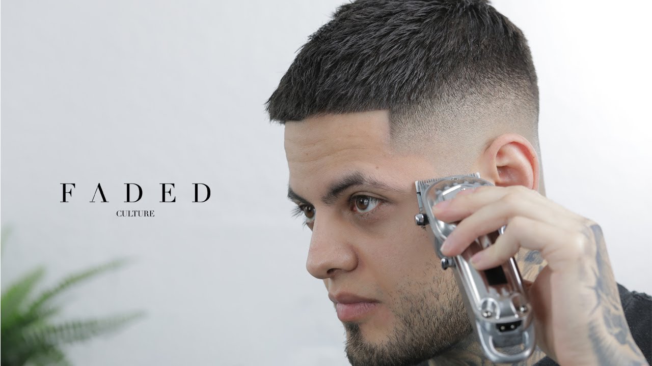 Skin Fade With Shaved In Side Part (Hard Part) Haircut Tutorial Styled With  Suavecito Pomade - YouTube