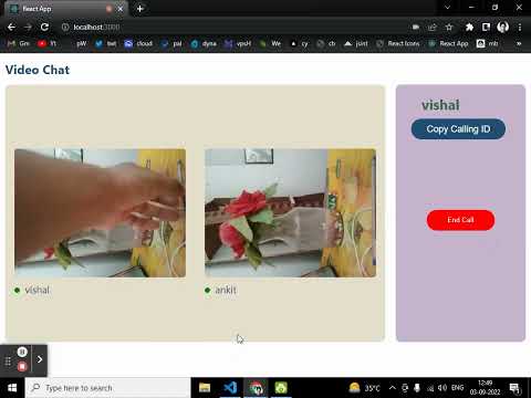 MERN Video Chat app with Socket.io, WebRTC, simple-peer.