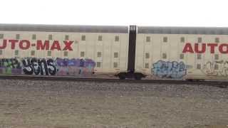 CSX Autorack Train w old Defect Detector