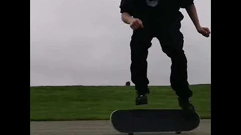 My first kickflip on a Skatebored