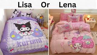 LISA or LENA 😍✨️🍒 | KUROMI vs MY MELODY 🖤💜