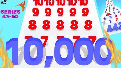 NUMBER MASTER RUN - Merge Number 3D Gameplay (Infinity Number) walkthrough Level Up Gameplay 41-50