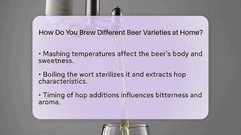 How Do You Brew Different Beer Varieties at Home? | The Pint Guy