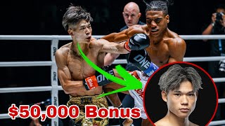 🇯🇵HYU VS 🇨🇴ESTUPINAN full knocked out fight, with bonus $50,000. One Championship.