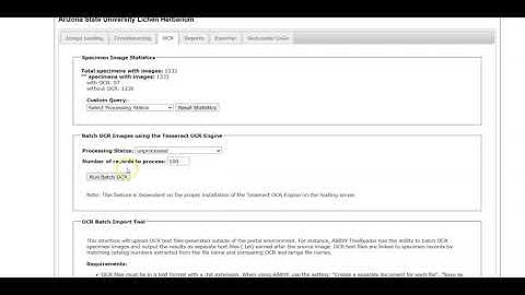 OCR in the Lichen and Bryophyte Symbiota Portals