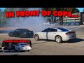 He did a burnout in front of cops crashes burnouts etc  cars  coffee morrisville  2324