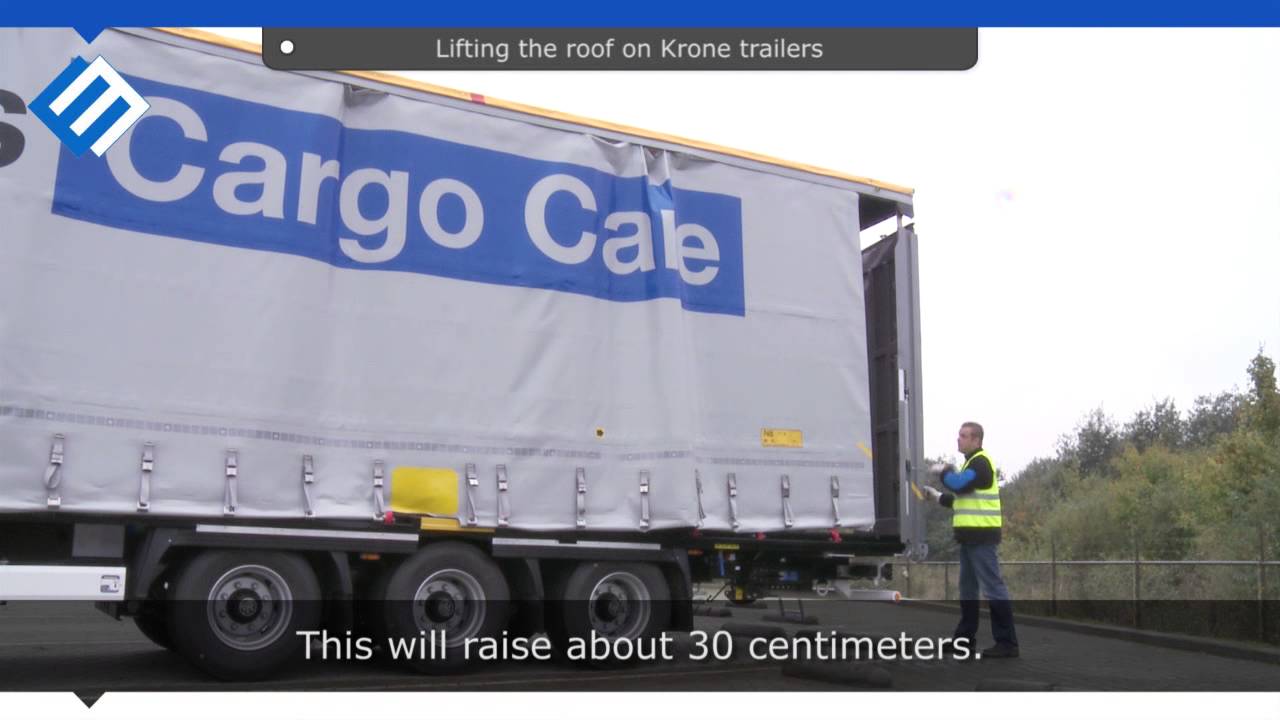 5 5 Lifting The Roof On Krone Trailers Youtube